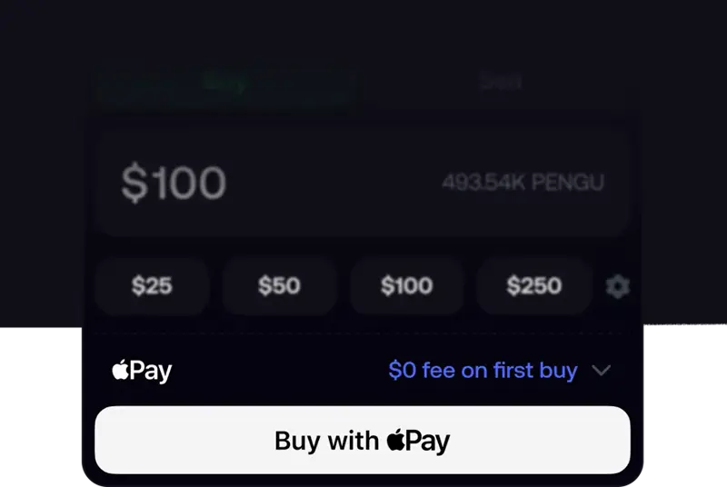Buying crypto in the FOMO app with Apple Pay
